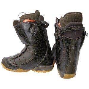 Burton Ion Snowboard Boots! 9 Brown Synthetic Alligator Leather Top of Line